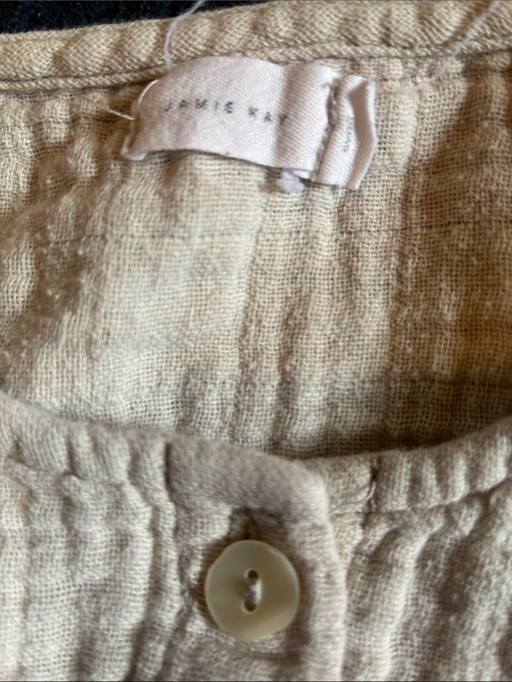 Jamie Kay Cream Ruffle Button-Front Blouse - Picture 3 of 3